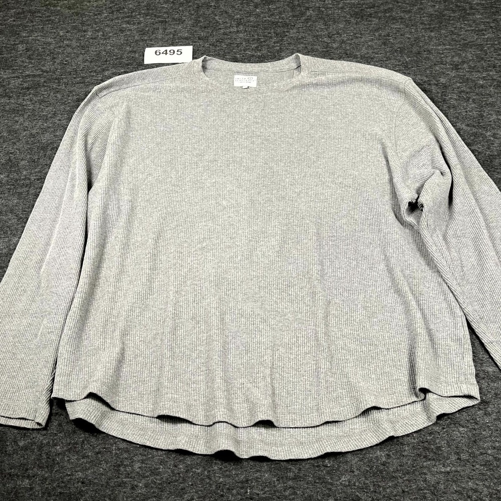 Truth Substance Sweater Womens 5X Gray Cotton Ribbed Crew Neck Long Sleeve